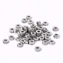 Perles entretoiseurs en plaqué or 18 carats de 4/5/6 mm pour la création de bijoux, séparateurs de perles pour bracelets, perles rondes en métal, accessoires de perles DIY - Perles d'espacement - Voir 7