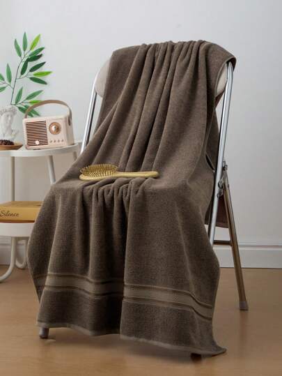 1pc Brown Minimalist Lightweight Bath Towel, Large Rectangle 86*160cm For Adults, Men & Women, Swimming, Bathing, Wrap-Around; Or 40*76cm Face Towel; Or 34*34cm Square Handkerchief, Quick-Drying, Absorbent, Soft, Colorfast, Suitable For Bathroom, Hotel, Gym, Travel, Holiday Gift, Beach Shower Towels For Beaty Salon, Hotel Sports, Home Essentials, Towel, Skin Care