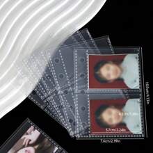 1pc A6/A7/A8/M5 Portable Transparent Loose-Leaf Binder, Photo Storage Bag, Can Be Used As Album, Budget Planner, Journal, Notebook, Office Supplies,School Supplies,Back To School