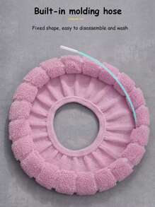 1pc Creative Pumpkin Pattern Toilet Seat , Washable Cushion, Anti-Slip Bottom For Bathroom Decor