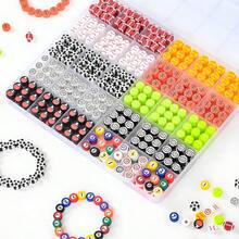 360+/720+ Pcs Polymer Clay Beads Bracelet Making Kit, 48 Styles Of Adorable And Fun Friendship Beads Bracelet Letter Beads Charm Kit For Jewelry Making DIY Arts And Crafts - Multicolor - View 5