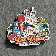 1 件木制复古冰箱贴，带有旧金山、纽约、洛杉矶、迈阿密、波士顿、拉斯维加斯、华盛顿特区、新奥尔良等著名城市地标，家居装饰磁性贴纸，创意礼物，适用于办公室、卧室、厨房、钉板、金门大桥