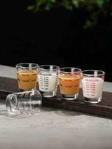 1PC 30ml Glass Measuring Cup Espresso Shot Glass Ounce Cup With Scale Kitchen Measure Tool Supplies - Transparent - View 8