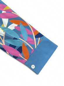 女式复古花卉印花休闲衬衫 - 彩色 - 查看 5