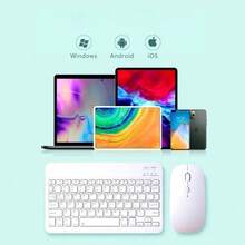 Combo Teclado e Mouse Bluetooth Blueconnect 5.2 Durável e Portátil Compatível com Multi-Dispositivos - Entrada do Brasil (127V) - Visão 11