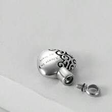 Heart Carving Flower Stainless Steel Cremation Urn Necklace Always In My Heart Memorial Keepsake Cremation Jewelry For Human Ashes Waterproof Jewelry