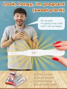 1pc Fake Pregnancy Test - 100% Positive Result - Prank Your Loved Ones - Gag Gift - Perfect Gift - Birthday Gift - Surprise Gift - Seasonal Gift - Holiday Gift - Easter Gift - Easter Toy - Gift - Toy