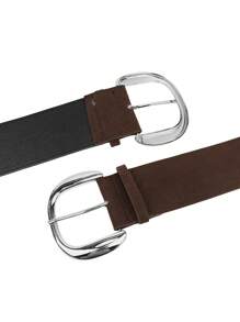 1pc New Suede Adjustable Wide Waist Belt, Vintage Style Accessory For Women