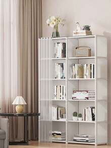 1 chiếc tủ quần áo di động, tủ sách hình khối đa năng, kích thước 31,5"x15,7", giá để đồ trưng bày độc lập có rèm, kệ sách cho phòng ngủ và phòng khách, món quà Giáng sinh và Lễ tạ ơn tuyệt vời nhất - trắng - Xem 7