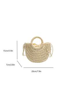 Bohemian Woven Handbag, Fashionable Women's Shoulder Bag, High-Quality Multifunctional Shopping Tote, Suitable For Travel And Vacation, Earthy Tone For Autumn Outfits, Accessory For Casual Daily Use, Fashion Summer Vacation Bag, Beach Essentials Women Bags For Vacation & Holiday, Vacation Essentials, Perfect For Summer, Vacation & Beach