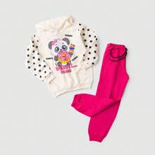 Conjunto Infantil Feminino Moletom Peluciado Menina 2 Ao 14 Anos Conjunto Menina - Pronta Entrega - Champanhe - Visão 2