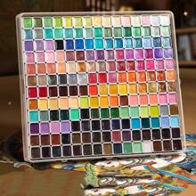 Set de 180 colores de pigmentos de acuarela de perla falsa sólida - Suministros de arte profesionales para pintura, arte de uñas y manualidades de flores de hilo | Muy pigmentados, fáciles de recoger | Ideal para artistas, estudiantes y entusiastas del DIY