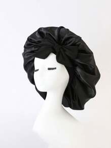 1 Piece Adjustable Satin Nightcap Strap - Soft And Comfortable Hair Cap For Men And Women, Elastic Strap Design, Comfortable Feel, Polyester Material, Perfect For Night Or Styling Back To SchoolHair Bonnet