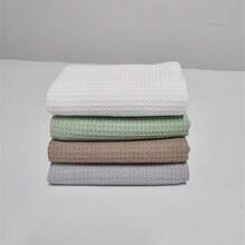 4 Stück einfarbige Waffelmuster Geschirrtücher, Ananas-Gitter Reinigungstücher, Küchen-Wischtücher, Größe 36*36cm