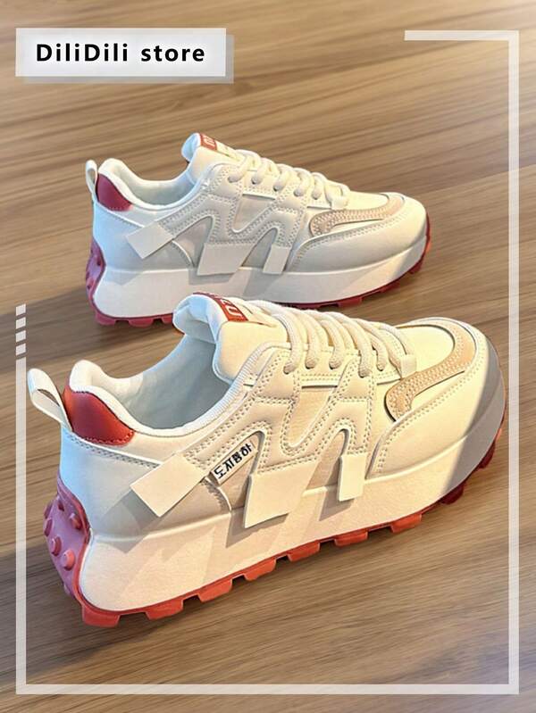 Damen Lässig Sportschuhe, flache Sneaker, Athletische Straßenlaufschuhe