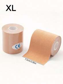 1 Piece 5M Invisible Breathable Self-Adhesive Boob Tape, Used For Anti-Sagging, Sports, Strapless Bras, Breast Petals, Nipple Covers For Women - Apricot - View 10