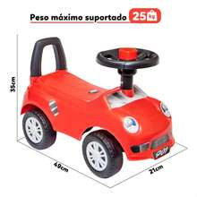 ATENTU Carrinho Andador Passeio Totokinha Infantil Com Buzina - Vermelho - Visão 4
