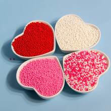 糖屑蛋糕装饰糖果，闪亮糖霜，适用于冰淇淋、纸杯蛋糕、甜甜圈、松露巧克力、马卡龙、华夫饼、棒棒糖、翻糖和甜点桌，圆形小颗粒糖珠，DIY派对用品，适用于生日、婚礼、情人节、母亲节烘焙坊糖珠