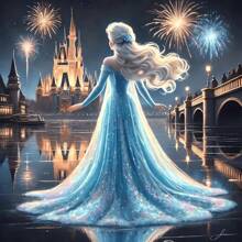 Disney Set de Kit de pintura de diamantes 5D con diseño de tema de princesa de dibujos animados, kit de pintura de diamantes completo que estimula la imagen de mosaico arte de pared manualidades para decoración del hogar, decoración de fiesta de vacaciones, regalo hecho a mano perfecto