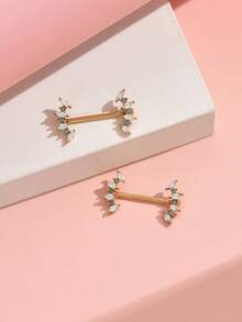1 Cặp 16G Thiết kế mặt trăng mặt trời cú nhẫn núm vú cho phụ nữ 316 thép phẫu thuật không gây dị ứng đồ trang sức xỏ núm vú, Cubic Zirconia, Động vật, Các yếu tố thiết kế thiên thể, Thích hợp cho phụ nữ mặc hàng ngày dự tiệc - Nhiều màu - Xem 12