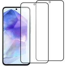 2 pezzi Pellicola protettiva in vetro temperato HD compatibile con Samsung Galaxy A Series (A55, A54, A56, A34, A35, A36, A13, A53) 5G - Resistente a graffi e urti, facile installazione, impermeabile, antiurto, anti-caduta, anti-graffio, anti-impronta digitale, copertura completa