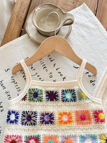 2pcs/Set Young Girl Casual Camisole And Wide-Leg Pants Set, Suitable For Party, Leisure, Holiday And Daily Wear, Summer - Apricot - View 6