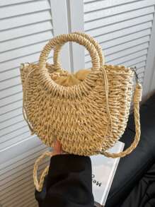 Bohemian Woven Handbag, Fashionable Women's Shoulder Bag, High-Quality Multifunctional Shopping Tote, Suitable For Travel And Vacation, Earthy Tone For Autumn Outfits, Accessory For Casual Daily Use, Fashion Summer Vacation Bag, Beach Essentials Women Bags For Vacation & Holiday, Vacation Essentials, Perfect For Summer, Vacation & Beach