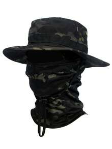 2 件装男女款遮阳帽渔夫帽 UPF 50+ 布尼帽 + 迷彩面罩可折叠防紫外线徒步沙滩钓鱼夏季 - 彩色 - 查看 11