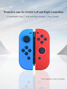 2pcs Joy-Con Controller Protective Case Compatible With Nintendo Switch And Switch OLED, Anti-Drop, Anti-Explosion, Anti-Slip, Anti-Scratch, Anti-Sweat, Ergonomic Design To Enhance Gaming Experience - Multicolor - View 10