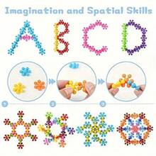 200pcs 3D Plum Flower Building Blocks Set, STEM Educational Polyethylene Interlocking Bricks, Creative Shapes For Boys & Girls, Ideal Desktop Toy Gift - Multicolor - View 3