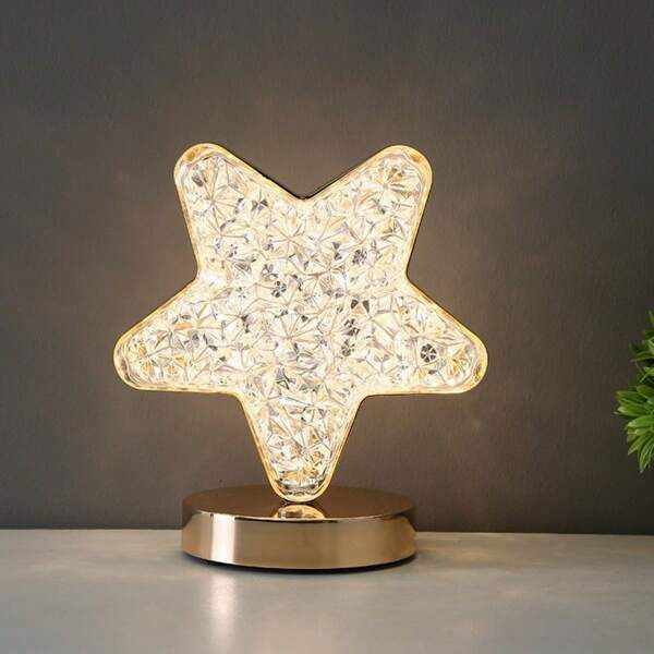 Toque Controlado Desk Lamp, Desk Lamp, Quarto Cabeceira Decorativa Atmosfera, 3 Cores, Lua/ Estrela/ Cisne /Montanha