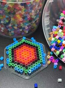 2000 PEÇAS/6000 PEÇAS Conjunto de Contas de Fusão - Cores Mistas, Modelos Exclusivos, Tabuleiros de Pinos, Pinças, Papel - Projeto de Artesanato a Granel, Festa de Aniversário de Amigos, Atividade Escolar