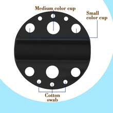 ATOMUS 1pc Round 12-Hole Silicone Lid Vertical Tattoo Ink Cup Paint Cup Tattoo Machine Pen Holder Tattoo Machine Accessory - Black - View 3