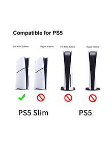 2pcs PlayStation 5 Slim Disc Edition Console Protection Cover Set, Silicone Game Skin Protector, Dustproof Scratch-Resistant Waterproof Soft Silicone Easy To Install And Store, Enhance Gaming Experience - Multicolor - View 7