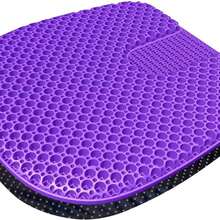 Large Gel Seat Cushion For Long Sitting (Super Large & Thick),Soft & Breathable,Gel Cushion For Wheelchair,Office Chair,Car,Chair Cushion For Hip Pain (Violet)