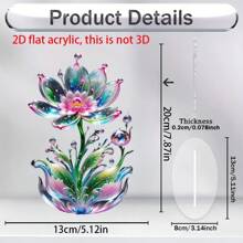 This Acrylic Flower Ornament Is Absolutely Stunning! 2D Graphic Design Is Very Unique And Can Add A Unique Artistic Atmosphere To Your Desktop. Its Colors Are Very Bright, And The Colorful Flowers Make People Feel Happy When They See It.