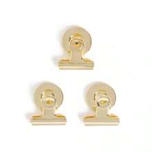 U Brands 3ct Magnetic Bulldog Clips Gold: Fridge & Locker Magnets, Metal Stationery Clips, Office Fasteners