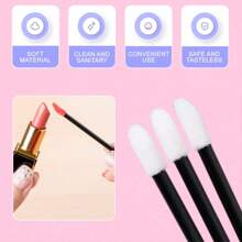 50-1000pcsPieces Lip Wands Lip Applicators Disposable Lip Brushes Lipstick Brush Lip Gloss Wands Lint Free Makeup Applicator Brush