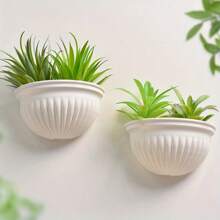 1pc Wall-Mounted Mini Planter Pot, Indoor/Outdoor Succulent, Cactus Plastic Floating Hanging Planter, Suitable For Living Room, Porch, Railing, Garden, Balcony, Terrace, Desktop