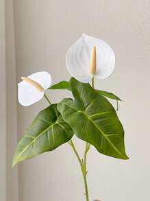1pc/2Pcs/3pcs Artificial Flowers Anthurium Calla Lotus Decoration Room Living Room Porch Table Decoration Flowers Highly Attractive Level Interior Decoration Fake Flowers Silk Cloth Flowers Party Decoration Fake Flowers,Fake Plants