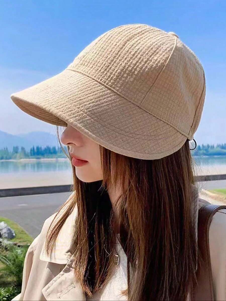 华夫格针织防晒帽，女士速干遮阳帽渔夫帽，街头风格太阳帽，棒球帽