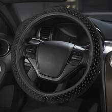 1PC Short Plush Car Steering Wheel Cover With A Little Plush Without Inner Ring Elastic Band - 38cm Universal - View 3