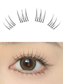 80 件/包 女士自然 C 卷假睫毛，可重复使用睫毛延长睫毛簇，睫毛簇，单根睫毛，睫毛，假睫毛