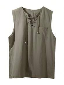Men Tank Tops - Light Grey - View 2