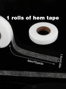 27~420 yardas Cinta adhesiva de entretela no tejida de doble cara para planchar, cinta para bajar el dobladillo, reparar pantalones, sombreros, ropa, herramienta de costura DIY (1/1.5/2/3cm) - Multicolor - Ver 18