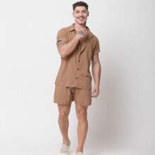 Conjunto Viscolinho Camisa e Shorts Santo Luxo