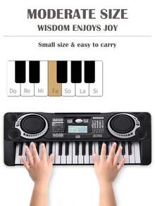 37键电子音乐钢琴玩具 儿童益智智能多功能仿真钢琴 亲子互动游戏 男孩女孩礼物 随机配件包 不含电池