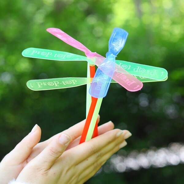 6/10 Stücke Bambus Libellen Outdoor Flugspielzeug, Stress Relief Spielzeug, blaues Spielzeug, Geburtstagsgeschenk
