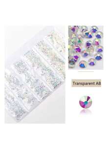 1728 Pcs Flat Back Crystal Glass Nail Art Rhinestones. 4#-12# 6 Sizes Mix DIY Decorations For Nails, Clothes, Bags, Hair Accessories, Cars, Beddings, Pendants, Etc. Suitable For Teenage Girls, Women Nail Art, Eye Makeup, Face Stickers, Jewelry Decoration Flat Back Rhinestones. 6 Bags Of Crystal Glass Flat Back Rhinestones. Nail Charms Nail Gems Nail Supplies
