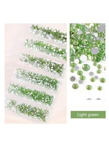 1728 Pcs Flat Back Crystal Glass Nail Art Rhinestones. 4#-12# 6 Sizes Mix DIY Decorations For Nails, Clothes, Bags, Hair Accessories, Cars, Beddings, Pendants, Etc. Suitable For Teenage Girls, Women Nail Art, Eye Makeup, Face Stickers, Jewelry Decoration Flat Back Rhinestones. 6 Bags Of Crystal Glass Flat Back Rhinestones. Nail Charms Nail Gems Nail Supplies